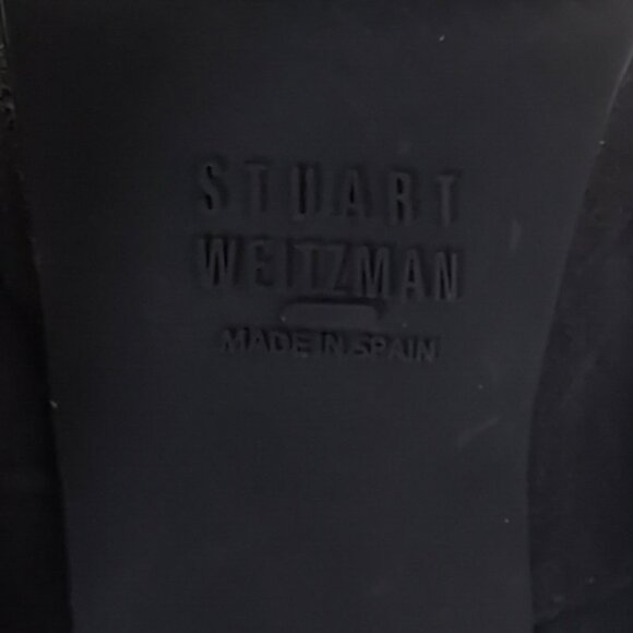 STUART WEITZMAN Womens Gray Stretch Suede Heeled Boots 8 M Knee High - Picture 5 of 9